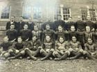 Antique Vintage Football Matted Photo Original Team Early 1900s - 11 5   x 13 5   