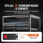 19  1u Pdu 8 Outlets Rack Mount Power Strip Surge Overload Protection