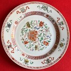 Antique 18th Century Chinese Export Porcelain Plate Peony And Precious Objects