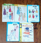 Vintage Assorted Toddler-girl-children Pre-owned Sewing Patterns 1972 - 1979