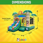 Inflatable Bounce House Commercial With Slide Kids Tropic Jumping Castle Blower