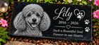 Custom Stone Memorial Grave Marker Granite Plaque Human Headstone Dog