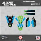 Graphics Kit For Kawasaki Kx450  2019-2023  Axis Series - Cyan