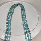 Vintage 1960s Southwestern Turquoise   Metallic And Cloth Belt Mid Century 78   