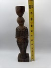 Vintage Hand-carved African Woman Wood Sculpture Figurine Tribal Art Decor 12 