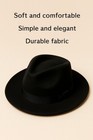 Black Fedora Hat With Removable Belt     Adjustable   Stylish