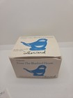 Set Of 4 Glass Bluebirds Of Happiness With Box