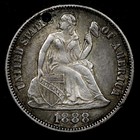 1888 10c Seated Liberty Dime  lco  Love Token