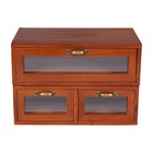 Vintage Desk Organizer Tabletop Storage Organization Box W  3 Drawers For Office