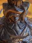 Vintage Accurate Casting Brass Metal Art Deco Lamp Light Base Lion Heads Men