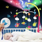 Baby Crib Mobile night Light Moon   Stars Projection music Box 108 Songs For Kid