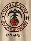 Queensryche Vintage Rage For Order Fan Club T Shirt Hanes Cotton M Medium 38-40