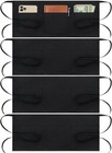 4 Pack Waitress Apron With 3 Pockets-black Server Aprons-waiter Short Half Wa   