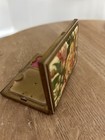 Vintage Rex Fifth Avenue Mirrored Compact Floral Rose Pattern Golden Tone
