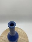 Horchow Blue Stoneware Olio Bottle Made In Italy Tall Kitchen Decor Display