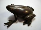 Old Collectable Hand-carved Fortune Red Copper Animal Frog Statue Decoration