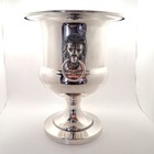 Vintage The Sheffield Silverplate Lion Head Champagne ice Bucket Chiller