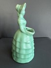 Nice  Vintage Haeger Art Pottery Lady Basket Planter Vase 8  X 4  Celadon Green