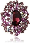 Wedding Bridal Big Crystal Rhinestone Bouquet Brooch Pin For Women Purple Vin   