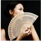 8  Fragrant Wooden Folding Fan Imitation Sandalwood Ancient Style Gift Decor