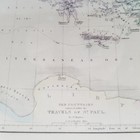 Travels Of St Paul Egypt Holy Land 1854 A c Black Original Antique Map Matted