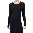 Halogen Dress Womens Black Rib Sweater Cutout Long Sleeve Maxi Long Nwot