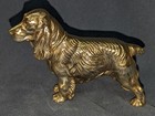 Vintage Jennings Brothers Metal Dog Figurine - Cocker Spaniel - Silver Color