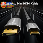 4k Displayport To Mini Hdmi Cable 4 Ft  Uni-directional Dp To Mini-hdmi Smart Ch