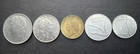 Lot Of 5 Vintage Coins Italian Republic 100 50 20 10 5 Lire Lira Italy Pre-euro