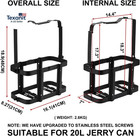 Lockable Jerry Gas Can Holder Rack  5 Gallon   20 Liter Steel Jerry Can Mount Br