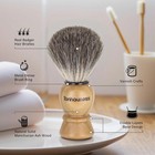 5 In 1 Shaving Brush Kit Badger Hair Brush Safety Razor Bowl Stand And Soap Set