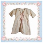 Vintage Baby Dress   Smock     Pale Pink With Ribbon Tie Front     Infant- Handmade