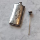 Antique Sterling Silver Floral Engraved Miniature Perfume Bottle Scent Flask