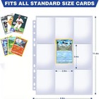 1800 Pocket 100 Sheets Trading Pokemon Card Album Binder Protector Page Sleeves
