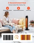 Vevor 1500w Infrared Heater Electric Space Heater Remote Control 3 Speeds Tower