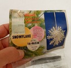 Vtg 1970s Leewards Silver Snowflake Sequin Bead Pinning Christmas Ornament Kit