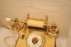 Vintage Deco-tel French Victorian Style Rotary Dial Phone Ivory Gold Color