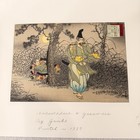 Ginko Yasumasa Hakamadare Japanese Woodblock Print Vtg Authentic 8 75 X 6 25   