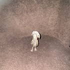 Vintage Silver Metal Bird Salt   Pepper Shakers Set  2pc W  Lid Novelty