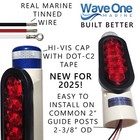 Wave One Marine   Boat Trailer Guide Post Led Pole Light Set   dot Sae Approved 