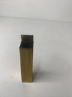 Vintage Lipstick Holder Case Etched Signed Gold Brass Art Deco