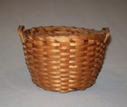 Old Antique Vtg Ca 1900s Miniature Small Splint Basket Great Patina Scarce Mini