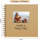 Scrapbook Photo Album 8 x8  20 Sheets 40 Pages Hardcover Kraft Paper Khaki