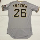 Game Worn Adam Frazier Pittsburgh Pirates 2021 Mlb Nike Jersey Gray Road 42