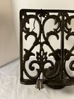 Cast Iron Cookbook Holder Ornate Design Stand Book bible Sheet Music Vtg Mcm