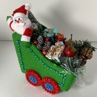 Bucilla Felt Christmas Express Train Santa Sequins Completed Finished 83215 Vtg