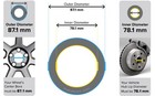 78 1mm To 87 1mm Aluminum Hub Centric Rings Hubrings 78 1 Hub To 87 1 Wheel Bore