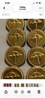 Vintage Arnold Palmer Umbrella Logo Gold Tone Brass Buttons  Lot Of Nine