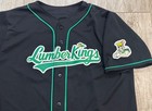 Milb Minor League Clinton Lumberkings Black Sewn  39 Baseball Jersey-xl