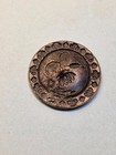 Antique Victorian Art Nouveau Brass Water Lily Pond Large Pictorial Button 1 5 